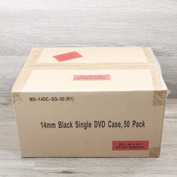 Progo 50 Pack Standard Black Single CD DVD Cases 14MM Movie Music Case Storage - Picture 4 of 9